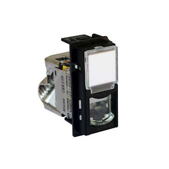 Prise RJ45 blindée cat.6A STP Living Now 1 module - noir|Bticino-TICBTKG4279C6AS