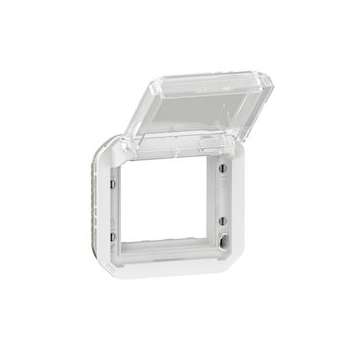 Adaptateur Plexo à volet transparent pour Mosaic - composable blanc|Legrand-LEG069695L