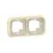 Support plaque encastré 2 postes montage horizontal/vertical Plexo sable