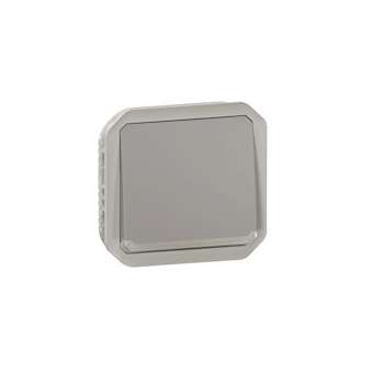Poussoir NO-NF lumineux Plexo composable gris|Legrand-LEG069536L