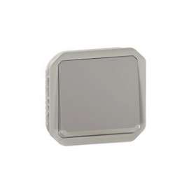 Poussoir NO-NF lumineux Plexo composable gris|Legrand-LEG069536L
