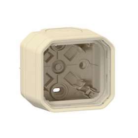 Boîtier saillie 2 embouts à membrane 1 entrée 1 poste Plexo sable|Legrand-LEG069863L