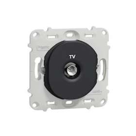 Ovalis - Prise TV Avec plaque de finition -Anthracite|Schneider Electric-SCHS460405