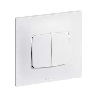 Double poussoir Neptune 6A - blanc|Legrand-LEG091326