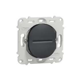 Ovalis - interrupteur - 10A - sans plaque de finition -Anthracite|Schneider Electric-SCHS461202