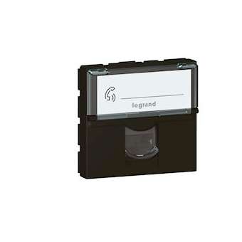 Prise RJ45 multimédia Mosaic catégorie6 STP 2 modules - noir mat|Legrand-LEG099453