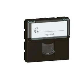 Prise RJ45 multimédia Mosaic catégorie6 STP 2 modules - noir mat|Legrand-LEG099453