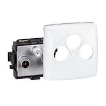 Prise TV-R-SAT passage Appareillage saillie composable - blanc|Legrand-LEG086146