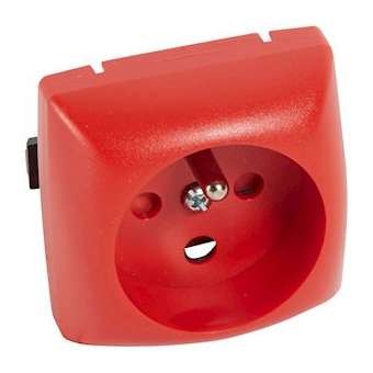 Prise de courant 2P+T à détrompage Appareillage saillie composable - rouge|Legrand-LEG086155