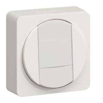 ateha Interrupteur ou poussoir à fermeture porte-étiquette complet|Hager-HAGWJC025B