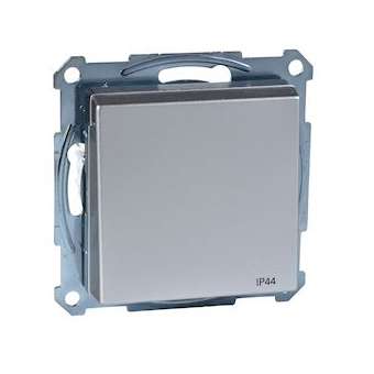 Merten M-Plan - prise 2P+T - NF - IP44 - borne auto - aluminium|Schneider Electric-SCHMTN2514-0460