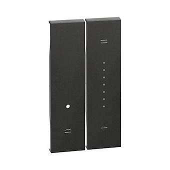 Enjoliveur Living Now pour variateur 2 modules - noir|Bticino-TICBTKG19