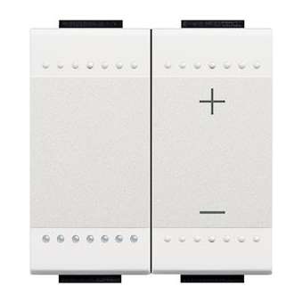 Variateur toutes lampes 2 fils sans neutre Livinglight - Blanc - 2 modules|Bticino-TICN4411N