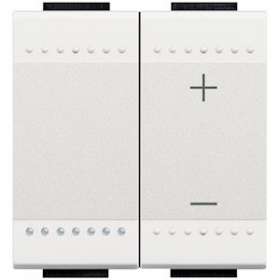 Variateur toutes lampes 2 fils sans neutre Livinglight - Blanc - 2 modules|Bticino-TICN4411N