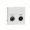 Unica - prise R-TV + SAT - individuel - 2 mod - Blanc - méca seul|Schneider Electric-SCHNU345418