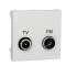 Unica - prise TV + FM - individuel - 2 mod - Blanc - méca seul|Schneider Electric-SCHNU345118