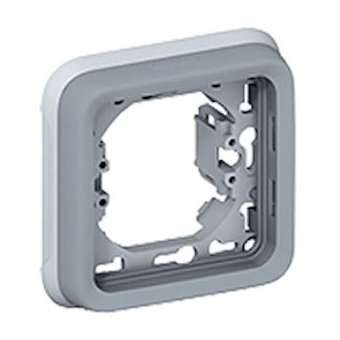 Support plaque étanche 1 poste Plexo composable IP55 - gris|Legrand-LEG069681