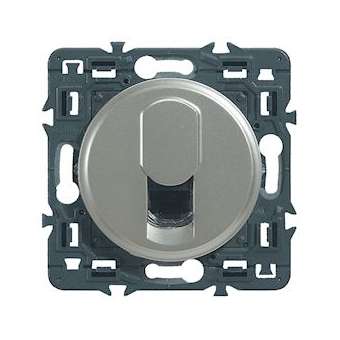 Prise RJ45 multimédia catégorie6 FTP Céliane - titane avec support|Legrand-LEG099761