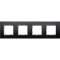 Plaque Livinglight Neutre 2+2+2+2 modules horizontal ou vertical - Anthracite|Bticino-TICLNA4802M4AR