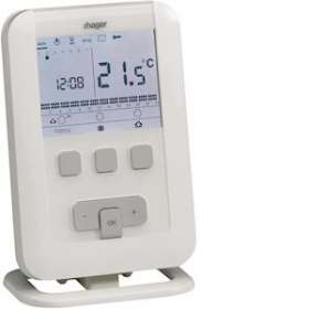 Programmateur radio pour chauffage électrique 1-2-3 zones 7j|Hager-HAGEK660P