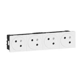 Prise 4x2P+T Surface Mosaic Link à raccordement latéral 8 modules - blanc|Legrand-LEG077144L