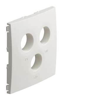 Kallysta enjoliveur pour prise TV+FM+SAT Blanc Névé|Hager-HAGWK742B