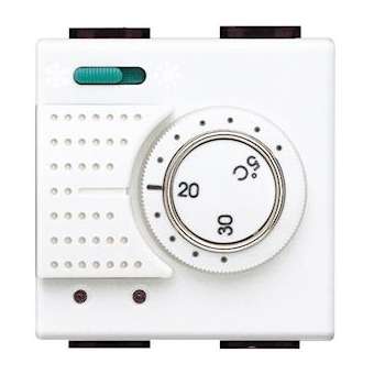 Thermostat électronique d'ambiance commutateur été et hiver Livinglight - Blanc|Bticino-TICN4442