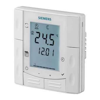 Thermostat ambiance prog. semi encastré|Siemens HVAC-SBARDE410-EH