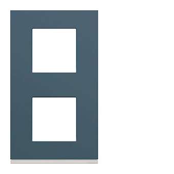 Plaque gallery plastique peint 2 postes verticale 71mm river|Hager-HAGWXP0742