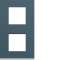 Plaque gallery plastique peint 2 postes verticale 71mm river|Hager-HAGWXP0742