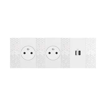 Plaque de finition Living Now Collection Les Sables 3x2 modules finition Optic|Bticino-TICBTKA4802M3MM