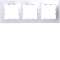 Kallysta pop plaque 3 postes horizontale entraxe 71 coloris Titane|Hager-HAGWKN493