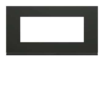 Plaque gallery plastique peint 5 modules entraxe 71mm night|Hager-HAGWXP0205