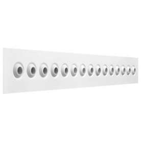 Diffuseur linéaire micro buses 2x500 blanc|Atlantic clim ventil-ELG541969