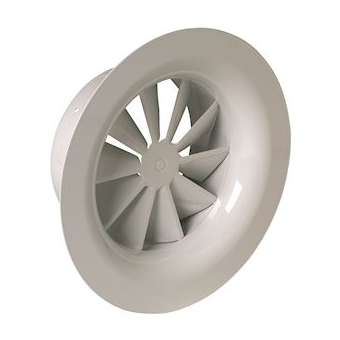 Diffuseur circulaire fixe à jet hélicoïdal pr plafond en acier blanc SR 861 D160|Aldes-ALD11051106