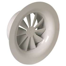 Diffuseur circulaire fixe à jet hélicoïdal pr plafond en acier blanc SR 861 D160|Aldes-ALD11051106