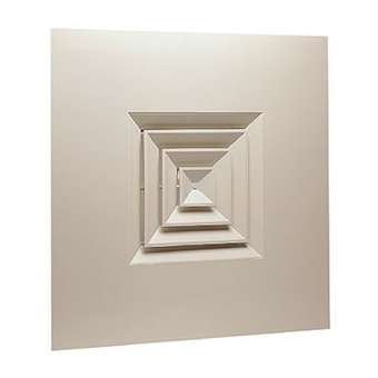 Diffuseur fixe pour dalles de plafond 600x600 acier blanc SF 704 TP 375x375mm|Aldes-ALD11051079