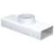 Te 55x220x125 - te 90DEG plastique rigide section 55x220 avec diamètre 125|Atlantic clim ventil-ELG460018