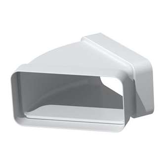 Coude 45DEG horizontal PVC rigide, rectangulaire 55 x 220 mm, gamme TUBPLA|S&P France ( Unelvent )-UNE834085