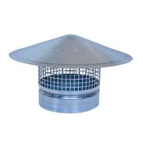 Chapeau pare-pluie acier galvanisé, D 100 mm|S&P France ( Unelvent )-UNE875052