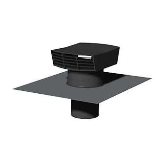 Chapeau de toiture plastique, D 125 mm, rejet 320 m3/h, asp 170 m3/h, ardoise|S&P France ( Unelvent )-UNE873999