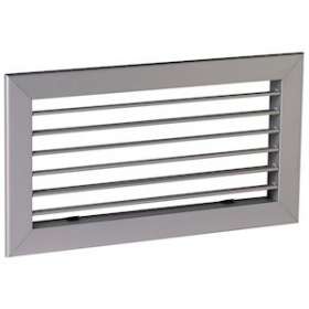 Grille simple déflexion de reprise en alu AC 101 fixation par clips 200x100|Aldes-ALD11050537