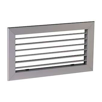 Grille simple déflexion de reprise en alu AC 101 fixation par clips 400x200|Aldes-ALD11050547