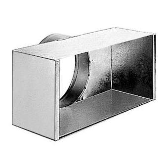 Plénum en acier pour grille avec piquage sur l'arrière MT F3 300x300 D160|Aldes-ALD11053757