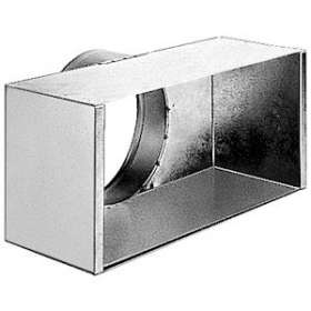 Plénum en acier pour grille avec piquage sur l'arrière MT F3 300x300 D160|Aldes-ALD11053757