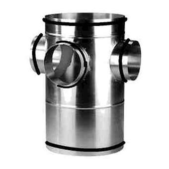 Collecteur d'étage acier galvanisé à joints, classe C, 1 piquage, D 200|S&P France ( Unelvent )-UNE867802