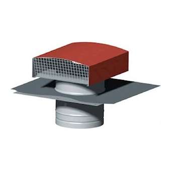 Chapeau de toiture métallique, D 355 mm, rejet 2600 m3/h, asp 1700 m3/h, tuile|S&P France ( Unelvent )-UNE875056