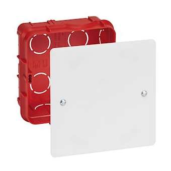 Boîte de dérivation pour maçonnerie avec couvercle et vis - 85x85x40mm|Legrand-LEG091973