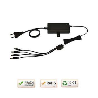 Alimentation bloc table 4 voies 230V AC / 12V DC / 3A Câble 1,5m avec fiche DC|-IZYPST12034