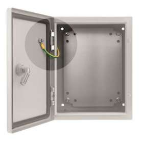 Câble de mise à la terre 6 mm2 / 160 mm Diam. oeillets 6,4 mm pour coffrets PSWB|-IZYPSWU-160EW